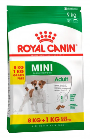 Royal Canin SHN Mini Adult 8kg + 1kg Cena norādīta par 1 gb. un ir spēkā pasūtot 2 gb.